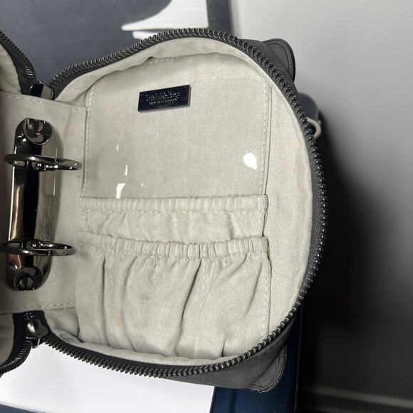 Trish McEvoy Black Suede Scalloped Makeup Planner Bag and Mesh Bag - Picture 8 of 10